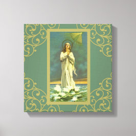 Hail Mary Star of the Sea Ave Maris Rosary Canvastryck