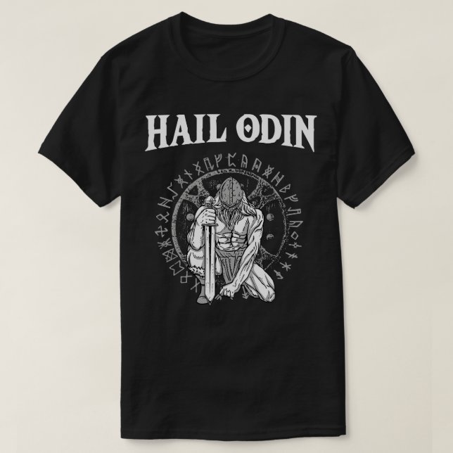Hail Odin Viking Valhalla 2 T Shirt (Design framsida)