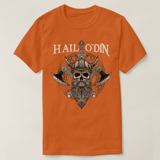 Hail Odin Viking Valhalla 3 T Shirt (Design framsida)