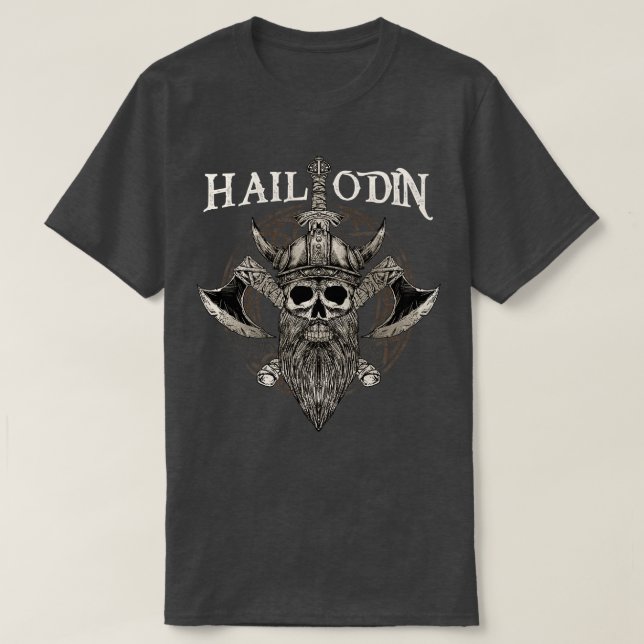 Hail Odin Viking Valhalla 3 T Shirt (Design framsida)