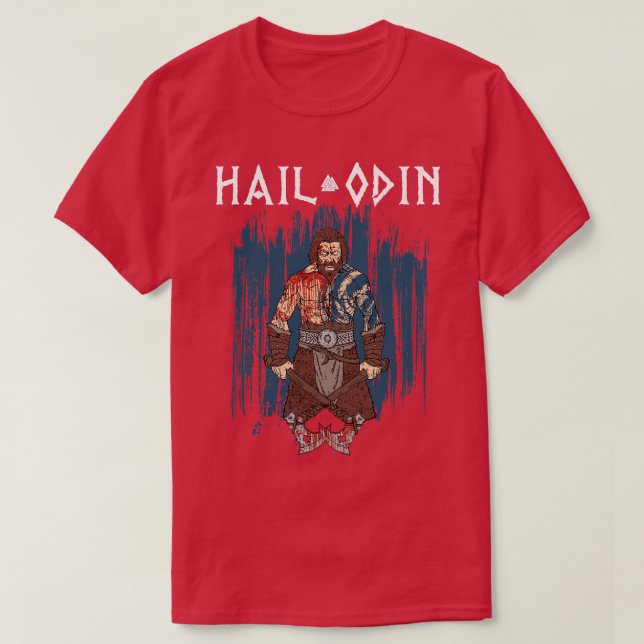 Hail Odin Viking Valhalla 5 T Shirt (Design framsida)