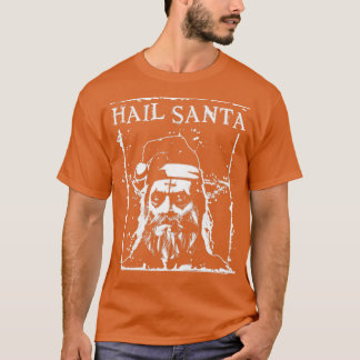 Hail Santa Heavy Metall Headbanger God jul T Shirt