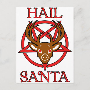 Hail Santa Helg Vykort