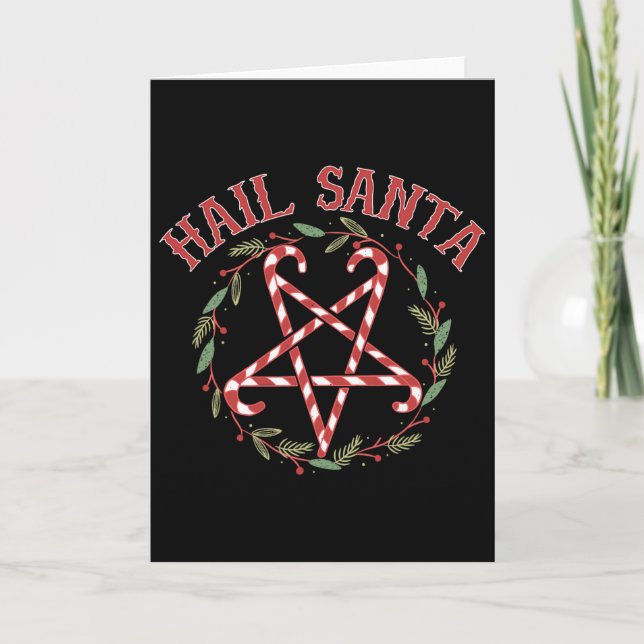 Hail Santa jul Krampus kläder _1  Kort (Framsida)