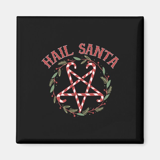 Hail Santa Krampus Clothing Magnet (Framsidan)