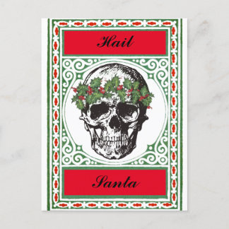 Hail Santa Skull-julkort Vykort