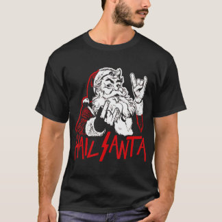 Hail Santa Sleigher Heavy Metall jul Julafton Roc T Shirt