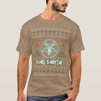 Hail Santa Ugly God Jul Sommarklappare Funny Gift T Shirt