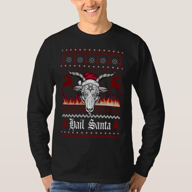 Hail Santa Ugly jul Matchningsfamilj T Shirt (Framsida)