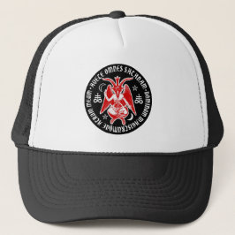 Hail Satan - 666 Cross Cap - Antichrist Truckercap Keps