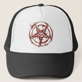 Hail Satan - 666 Cross Cap - Antichrist Truckercap Truckerkeps