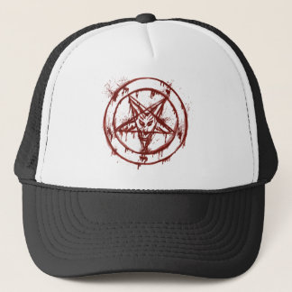 Hail Satan - 666 Cross Cap - Antichrist Truckercap Truckerkeps
