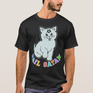 Hail Satan Adsible Cute Kattunge Design T Shirt