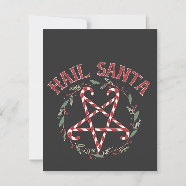 Hail Satan jul Krampus Julafton Djävulen Candy (Framsida)