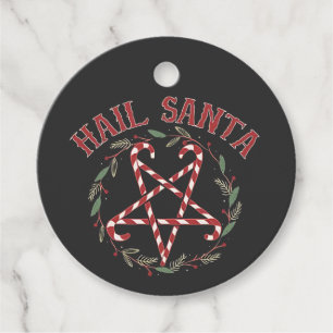 Hail Satan jul Krampus Julafton Djävulen Candy Gåvor Etiketter