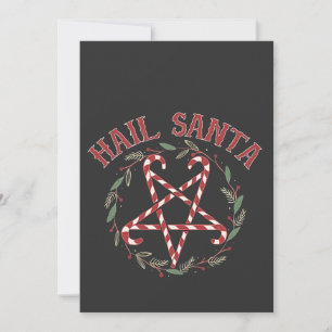 Hail Satan jul Krampus Julafton Djävulen Candy Inbjudningar