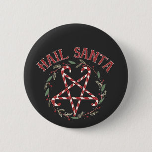 Hail Satan jul Krampus Julafton Djävulen Candy Knapp