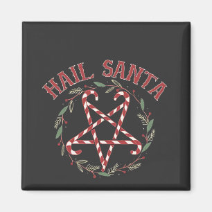 Hail Satan jul Krampus Julafton Djävulen Candy Magnet