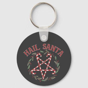 Hail Satan jul Krampus Julafton Djävulen Candy Nyckelring