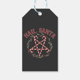 Hail Satan jul Krampus Julafton Djävulen Candy Presentetikett