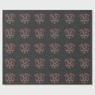 Hail Satan jul Krampus Julafton Djävulen Candy Presentpapper
