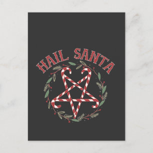 Hail Satan jul Krampus Xmas Djävul Godis Inbjudan Vykort