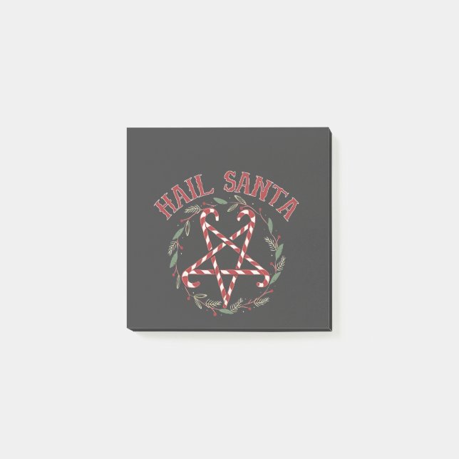 Hail Satan jul Krampus Xmas Djävul Godis  Post-it Block (Framsida)
