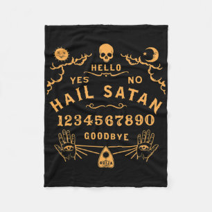 Hail Satan Occult Horror Atheist Wiccan Satanic Ou Fleecefilt