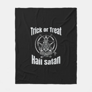 Hail Satan Pentagram Goat Halloween Fleecefilt