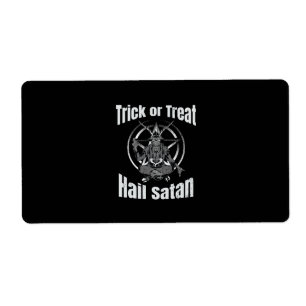 Hail Satan Pentagram Goat Halloween Fraktsedel