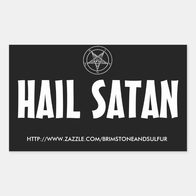 Hail Satan Rectangle-dekal Rektangulärt Klistermärke (Framsida)