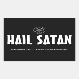 Hail Satan Rectangle-dekal Rektangulärt Klistermärke