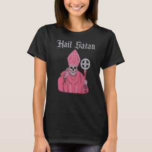 Hail Satanic Vintage Horror Church Djävulen Manar T Shirt