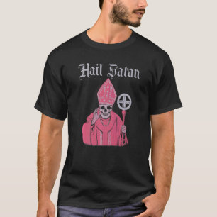 Hail Satanic Vintage Horror Church Djävulen Manar T Shirt