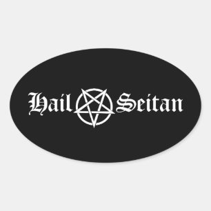 Hail Seitan Ovalt Klistermärke