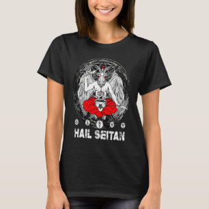 Hail Seitan Satanic Vegan Chef Baphomet Occult Coo T Shirt