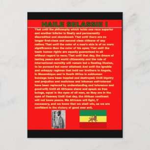 Haile Selassie Berömd Krig Tal till FN 1963 Vykort