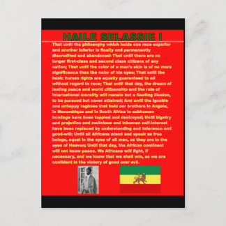 Haile Selassie Berömd Krig Tal till FN 1963 Vykort