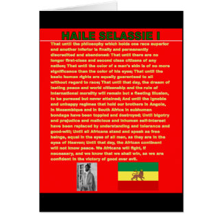 Haile Selassie berömdt krigtal till UN 1963 Hälsningskort