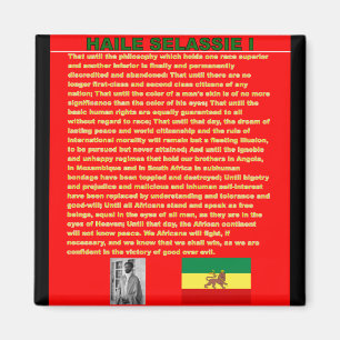 Haile Selassie berömdt krigtal till UN 1963 Magnet