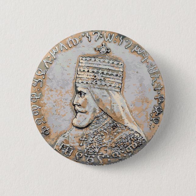 Haile Selassie Button Knapp (Framsida)