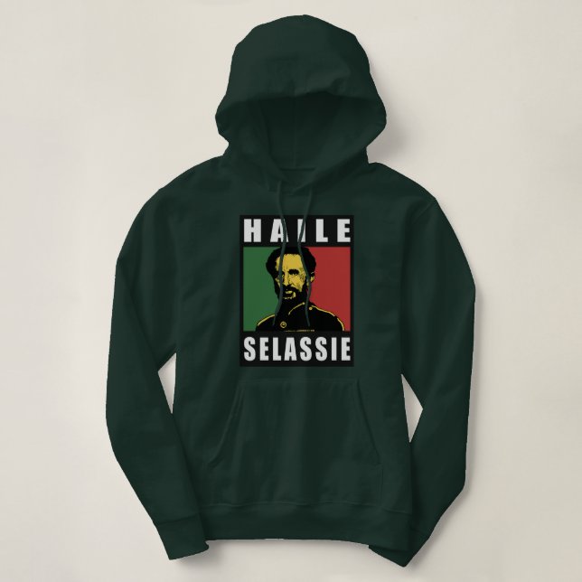 Haile Selassie Emperor - Reggae - Hoodie T Shirt (Design framsida)