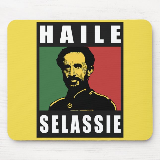 Haile Selassie Emperor - Reggae - Rasta Mousepad Musmatta (Framsidan)