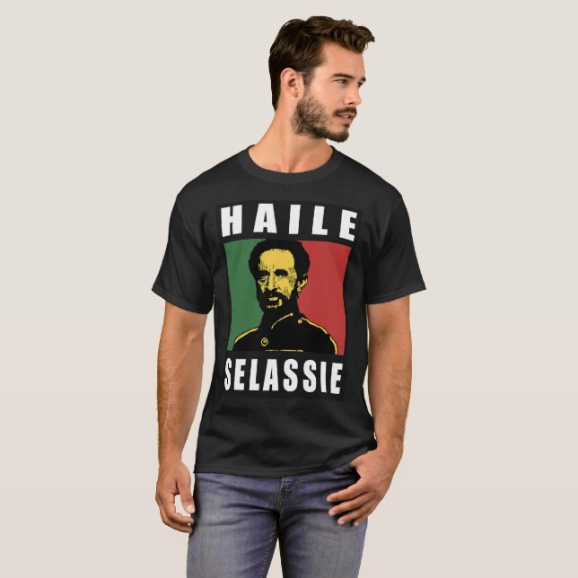 Haile Selassie Emperor - Reggae - Shirt Tee (Hel framsida)