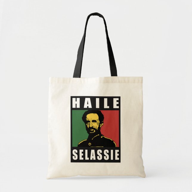 Haile Selassie Emperor - Reggae - Tote Bag Tygkasse (Framsidan)