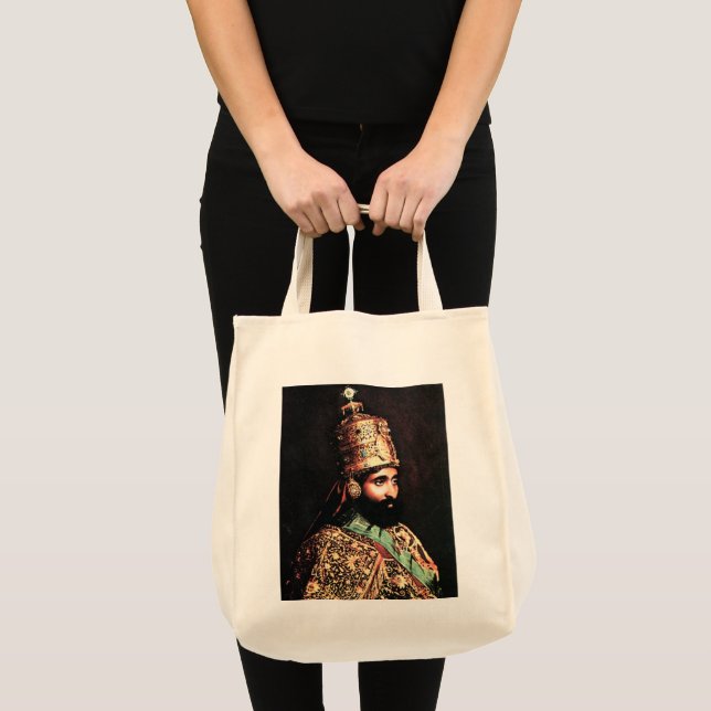 Haile Selassie Empire of Ethiopia Rastafari Bag Tygkasse (Framsida (produkt))