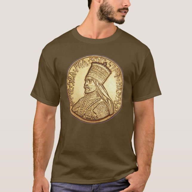 Haile Selassie Empire of Ethiopia Rastafari Shirt Tee (Framsida)