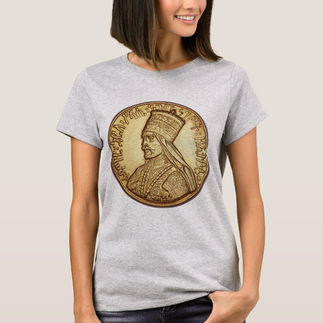 Haile Selassie Empire of Ethiopia Rastafari Shirt Tee Shirt (Framsida)