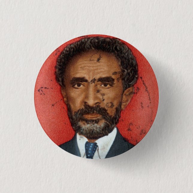 Haile Selassie Etiopia Jah Rastafari Reggae Roots Knapp (Framsida)