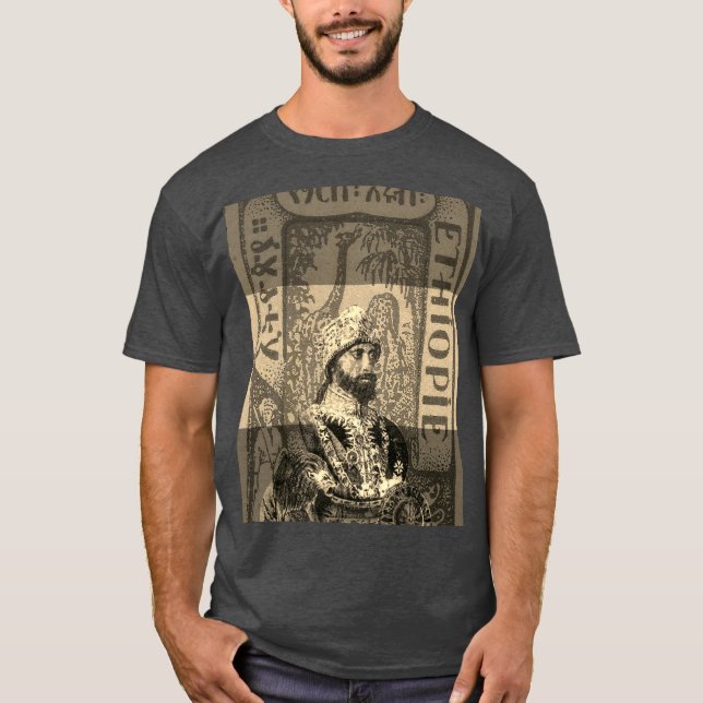 Haile Selassie Etiopien Rasta skjorta T Shirt (Framsida)